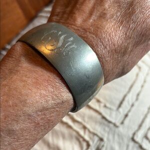 Engraved Silver Cuff Bracelet